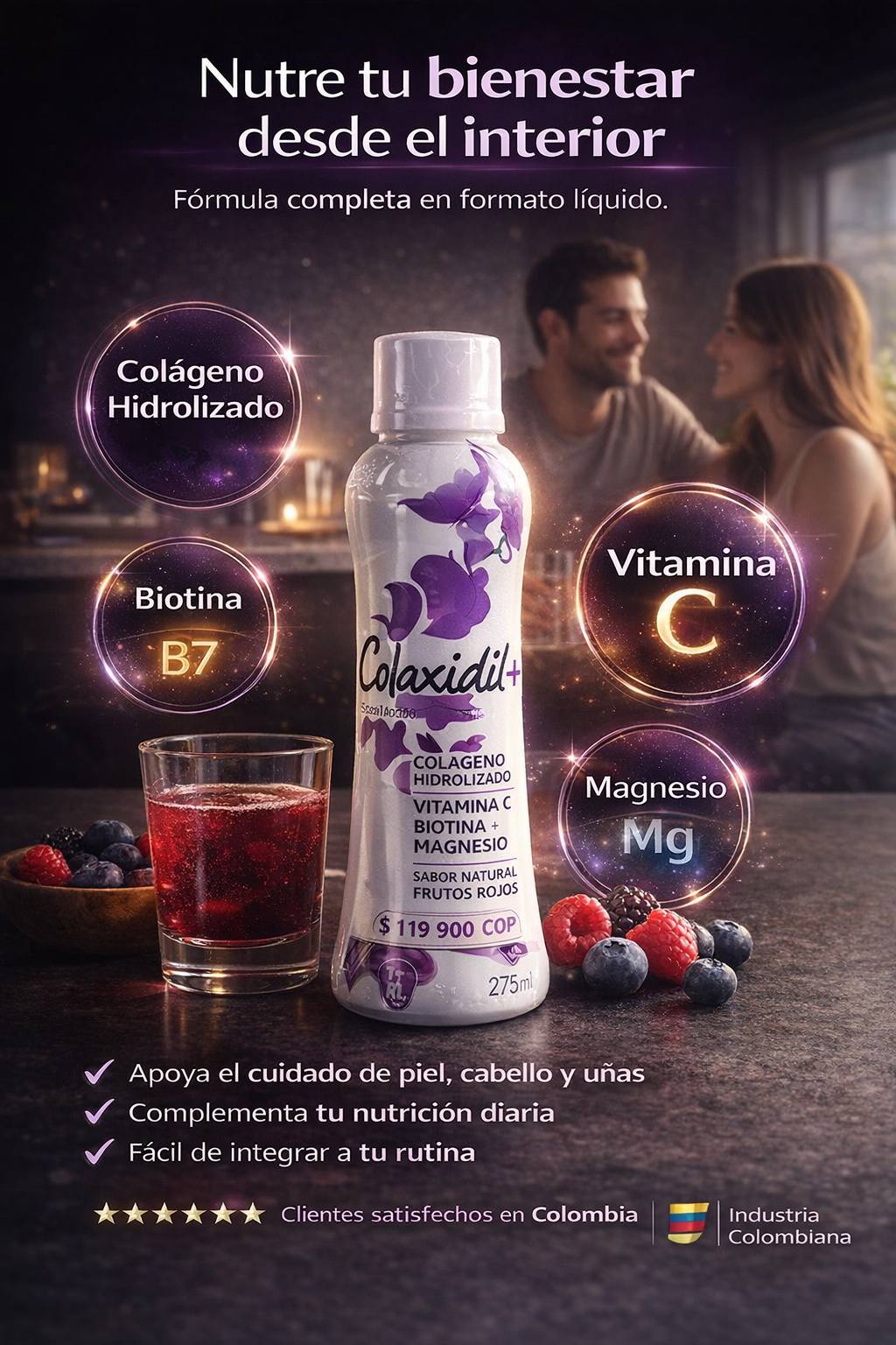 Colaxidil+ - Colágeno Hidrolizado, Vitamina C, Biotina y Magnesio